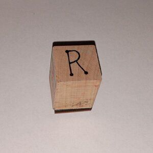 🎯 10 for $10 / Mounted Rubber Stamp "R" Scrapbooking Stamp